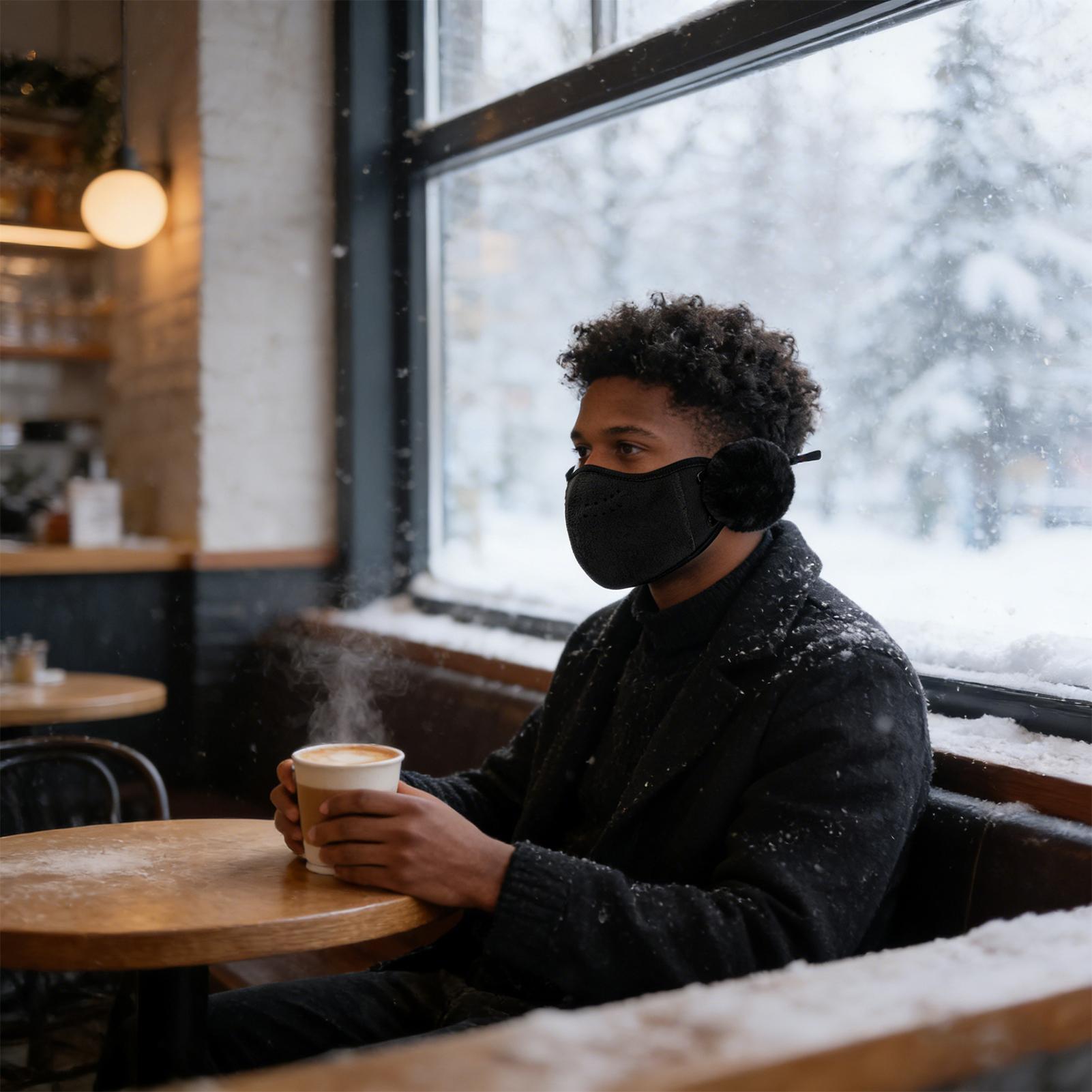 Winter Cycling Commute - غطاء فم الوجه مقاوم للرياح، درع