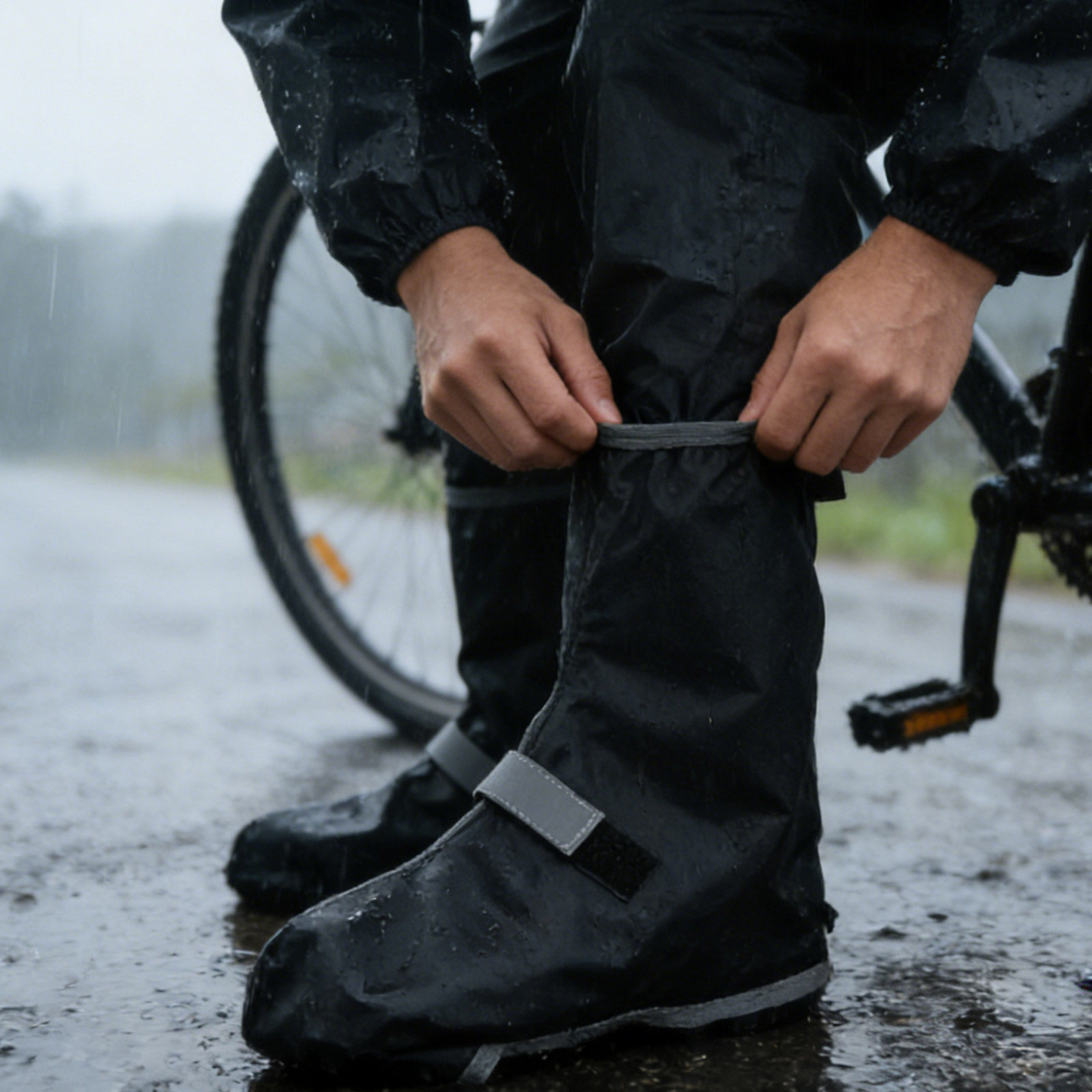 زوج واحد من أغطية الأحذية المق - مراجعة Cycling Commute Rain وسعره