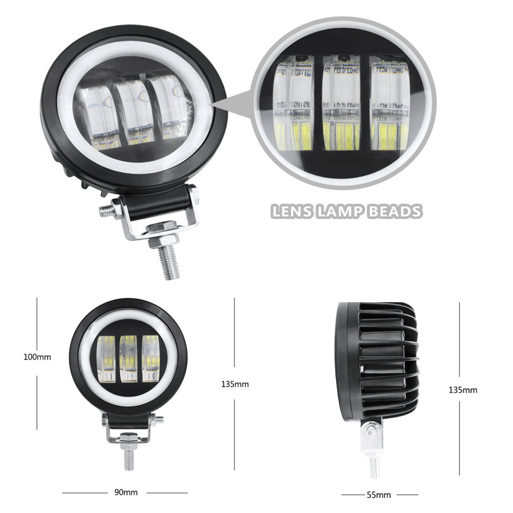 5 بوصة دراجة نارية الأضواء LED - مراجعة Cycling Zones وسعره