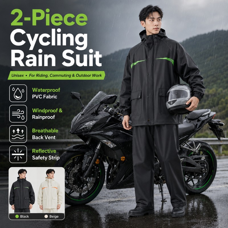 بدلة مطر للدراجات الهوائية مقا - مراجعة Cycling Commute Rain وسعره
