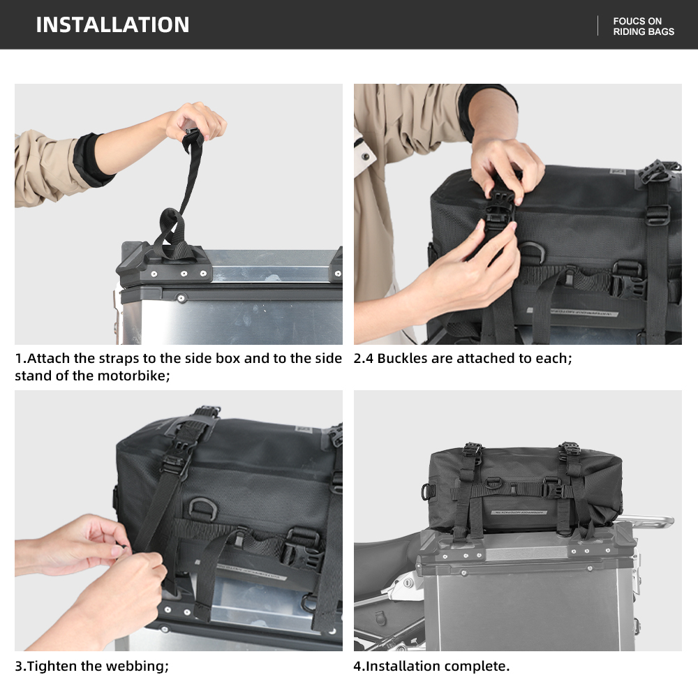 Rinowalk-Motorcycle صندوق علوي - مراجعة Panniers Waterproof Rear وسعره