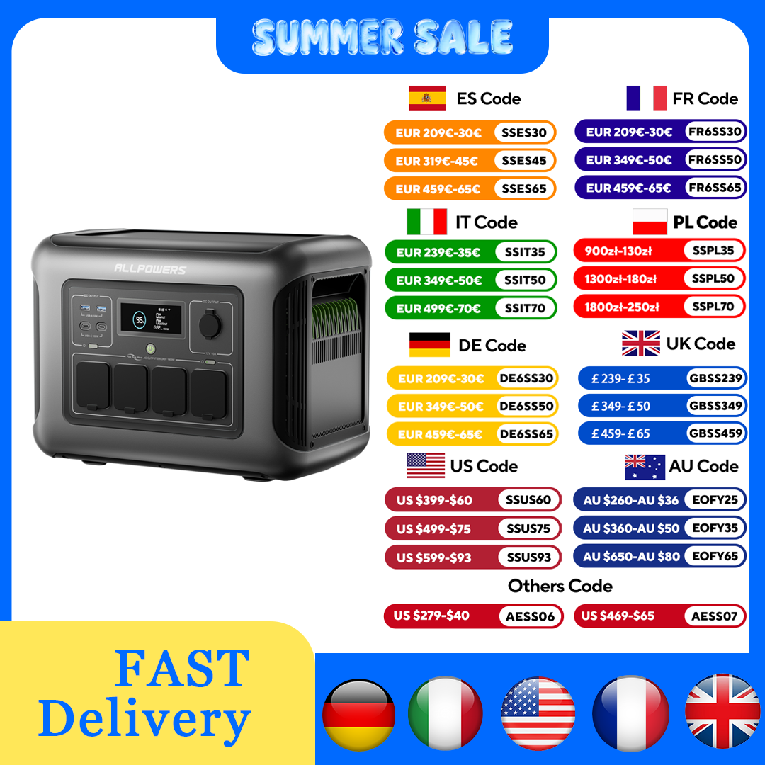 ALLPOWERS R1500 LITE محطة طاقة - مراجعة Usb Charger Dynamo وسعره