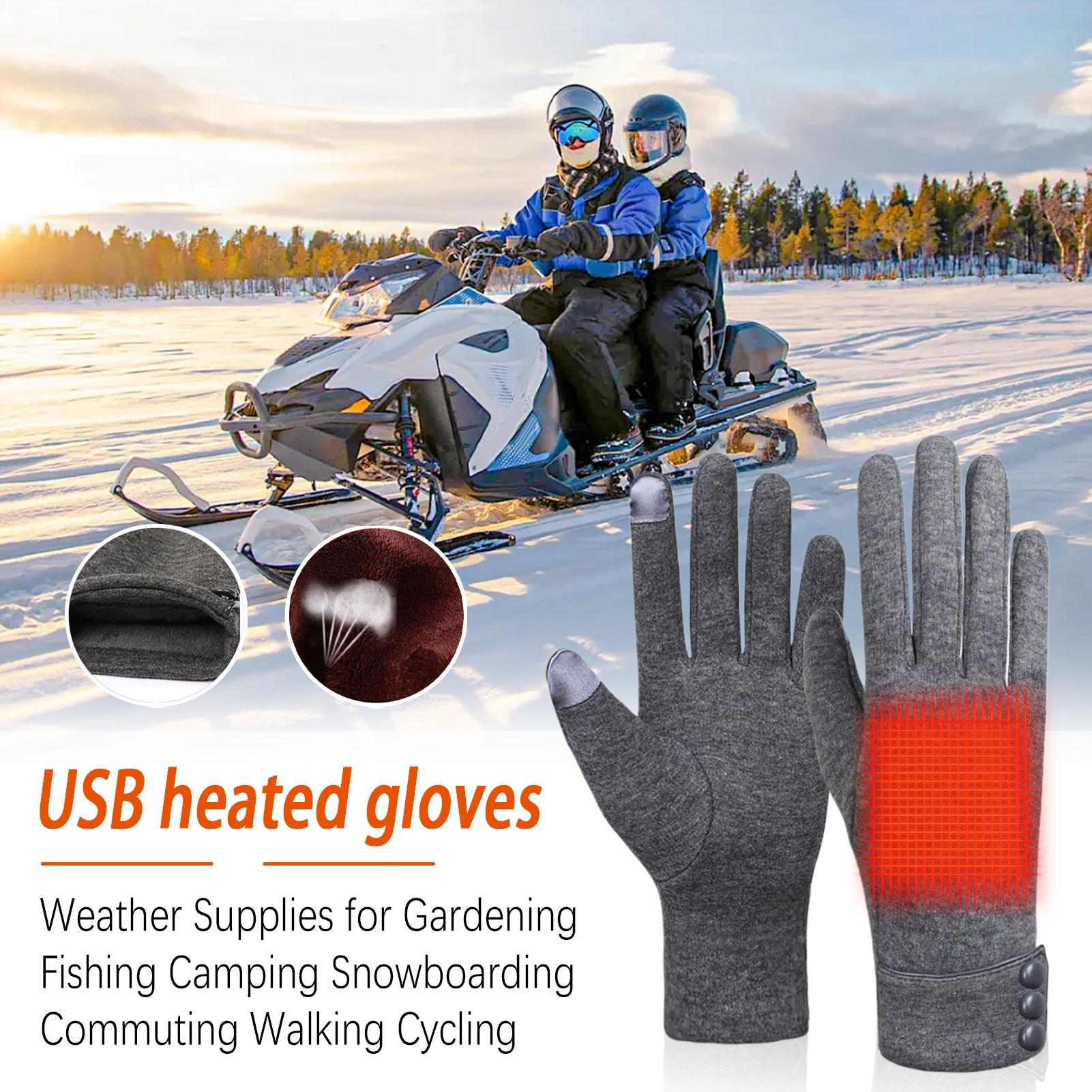 قفازات التدفئة 3-level USB يند - مراجعة Winter Cycling Commute وسعره